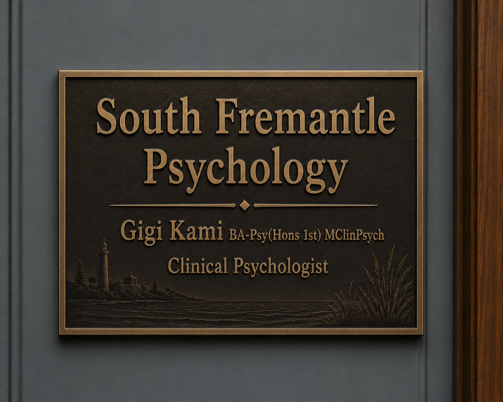 South Fremantle Psychology practice sign